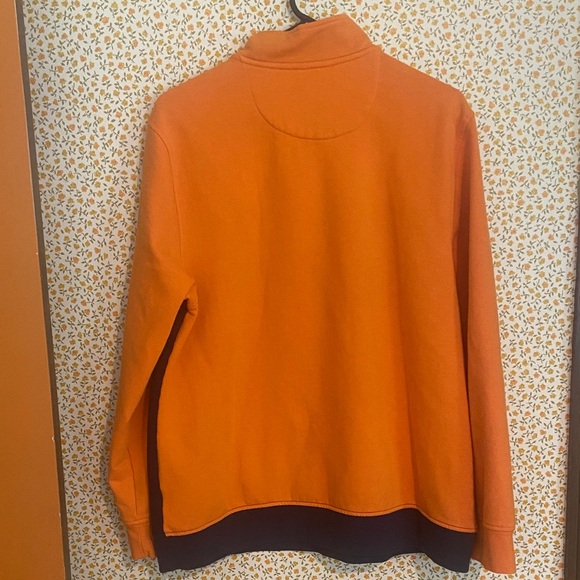 Club Room Men's Zip-Up Sweater in Orange and Black - Picture 3 of 3